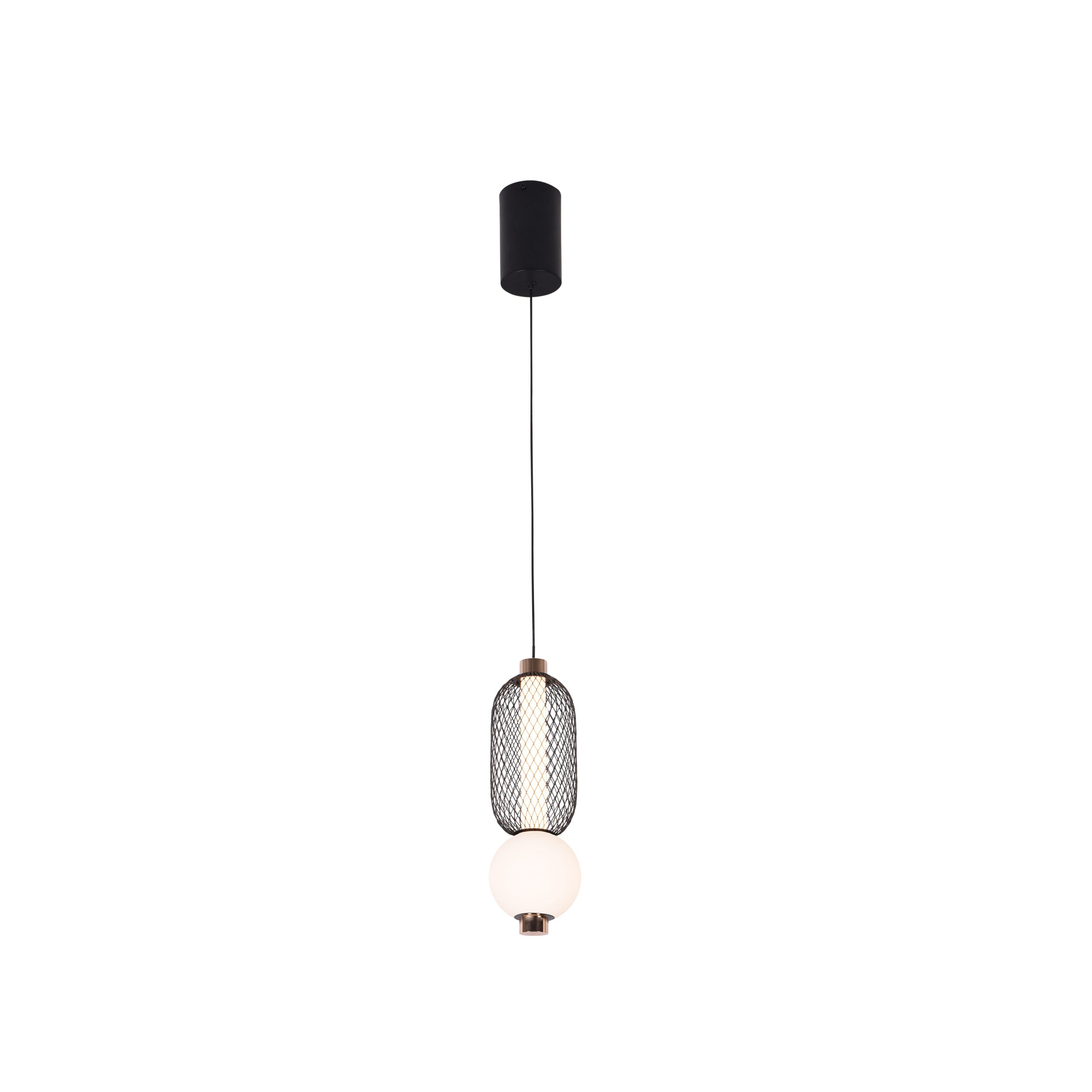 Colgante LED Cairo Pendant IV Negro y Oro Quor | Prisma Light
