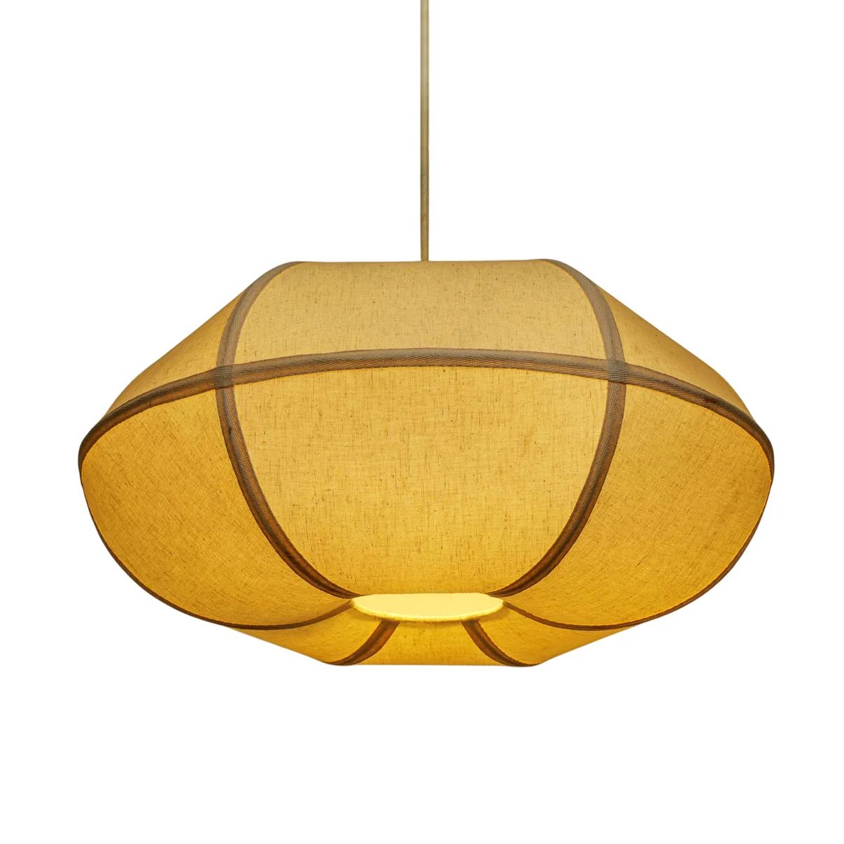JOSEPHINE OBLONG PENDANT — acabado mostaza encendida ambiente cálido