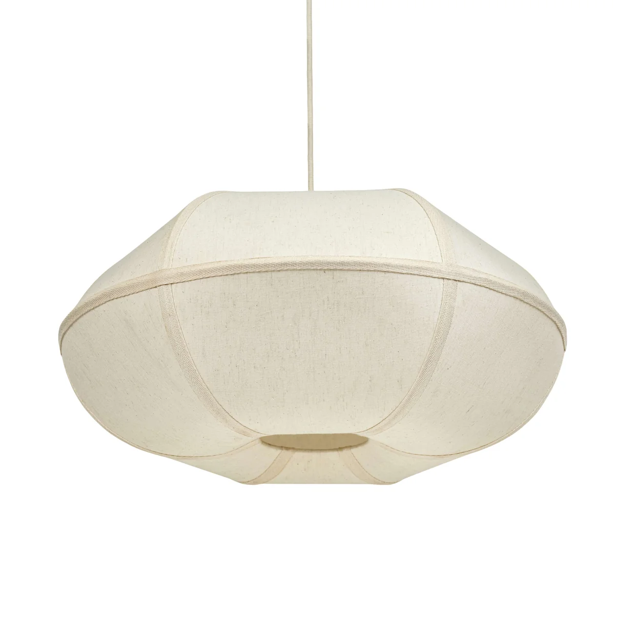JOSEPHINE OBLONG PENDANT — vista frontal natural cream