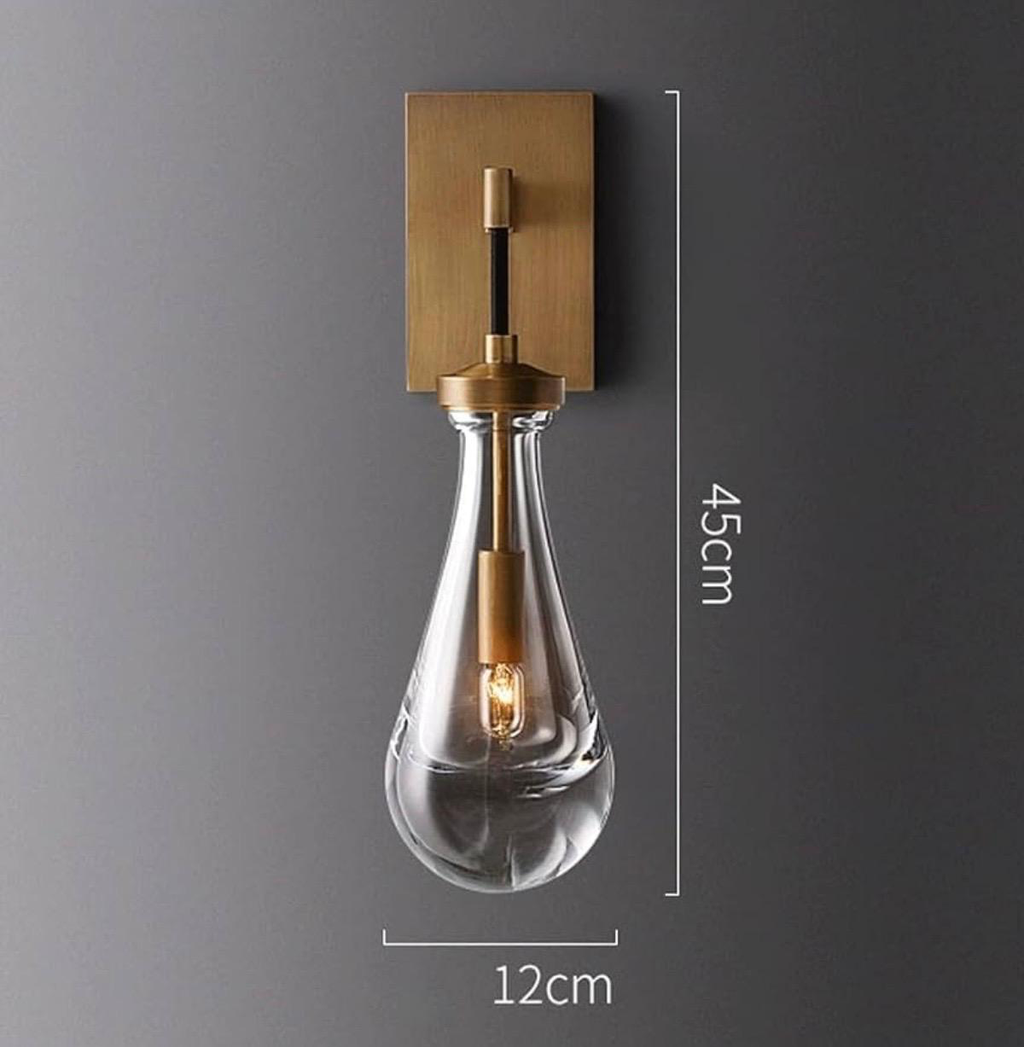 Aplique RAINDROP WALL con dimensiones